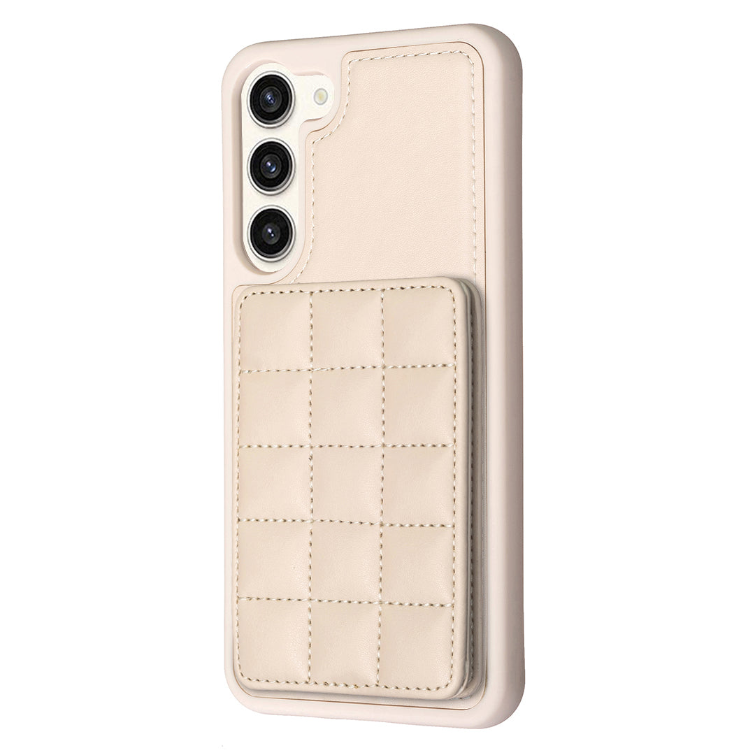 Style-BF24 for Samsung Galaxy S23 Kickstand Card Holder Phone Case PU Leather Coated TPU Cover Style-BF24 for Samsung Galaxy S23 Kickstand Card Holder Phone Case PU Leather Coated TPU Cover